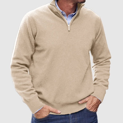 ARTHUR | Italienischer Kaschmirpullover für Männer mit Reißverschluss
