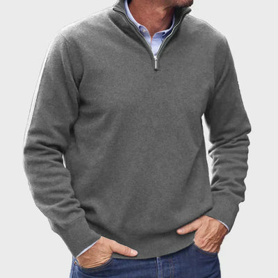 ARTHUR | Italienischer Kaschmirpullover für Männer mit Reißverschluss