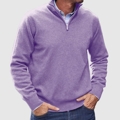 ARTHUR | Italienischer Kaschmirpullover für Männer mit Reißverschluss