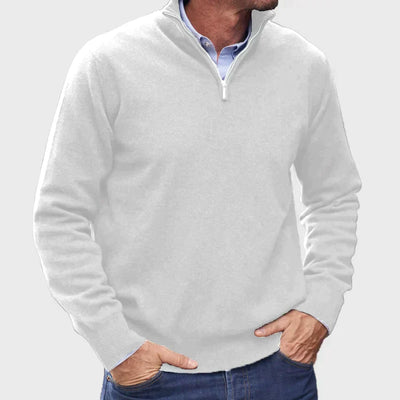 ARTHUR | Italienischer Kaschmirpullover für Männer mit Reißverschluss