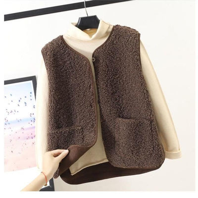 ELIZA | Warme Weste aus Teddyfleece für Damen