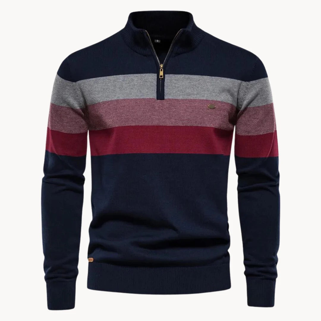 FINN | Modischer Pullover für Herren mit halbem Reißverschluss