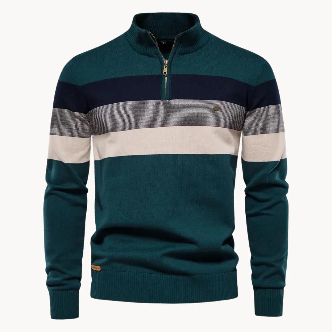 FINN | Modischer Pullover für Herren mit halbem Reißverschluss