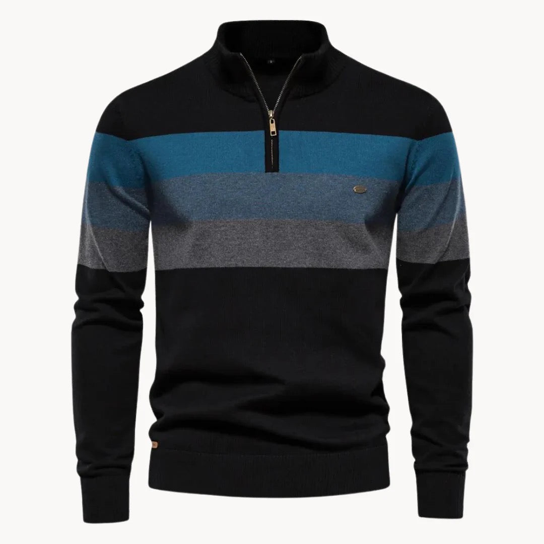 FINN | Modischer Pullover für Herren mit halbem Reißverschluss