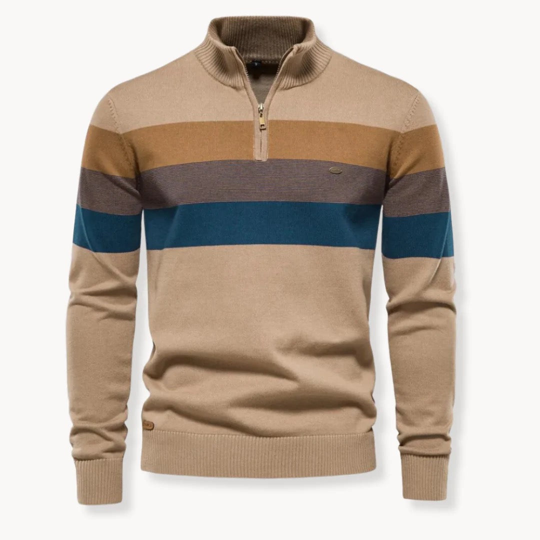 FINN | Modischer Pullover für Herren mit halbem Reißverschluss