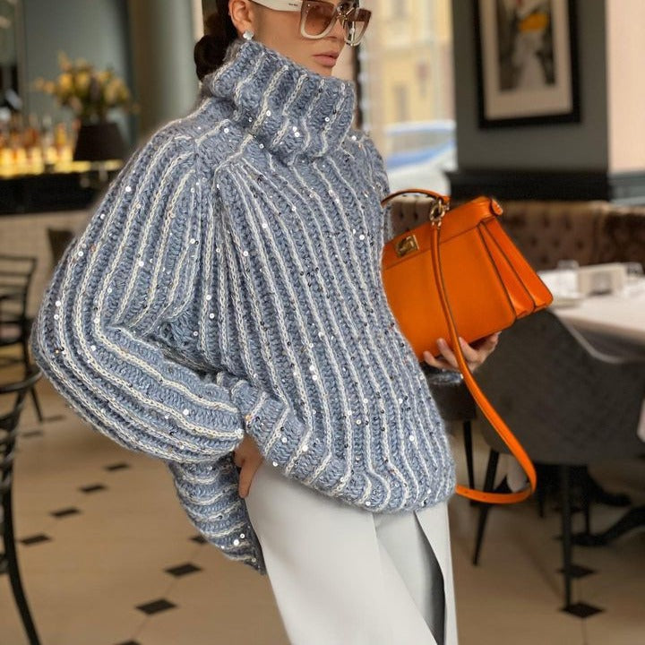 Christa - Luxuriöser Strickpullover mit funkelnden
