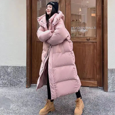 FELIN | Warm gefütterte Pufferjacke im langen Stil für Damen