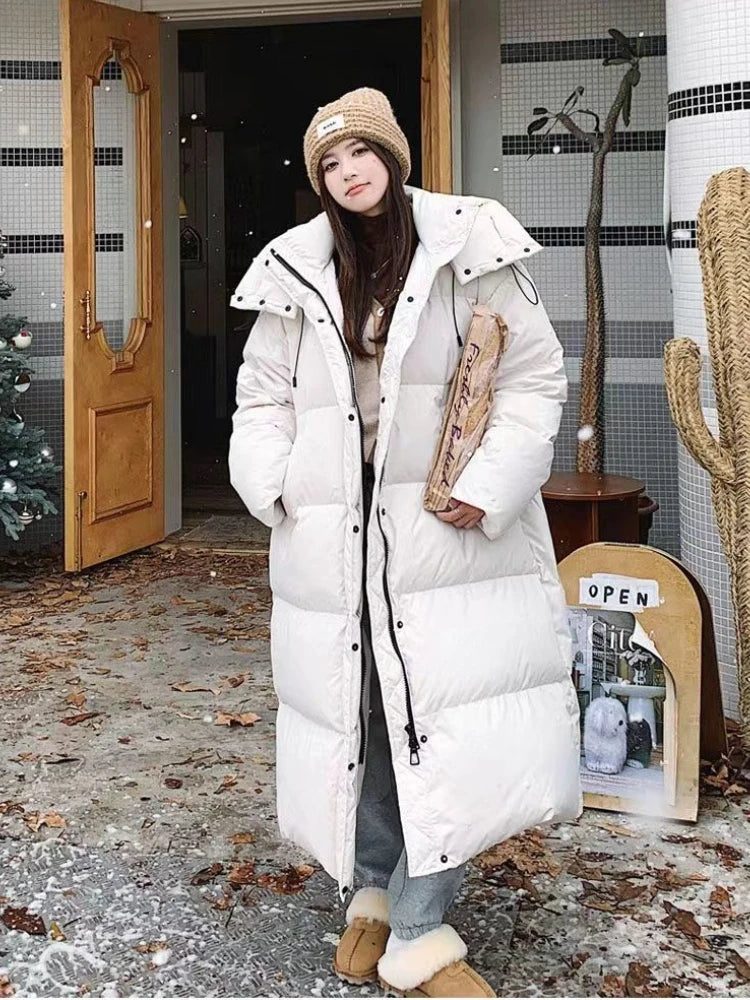 FELIN | Warm gefütterte Pufferjacke im langen Stil für Damen