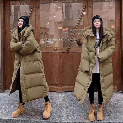 FELIN | Warm gefütterte Pufferjacke im langen Stil für Damen
