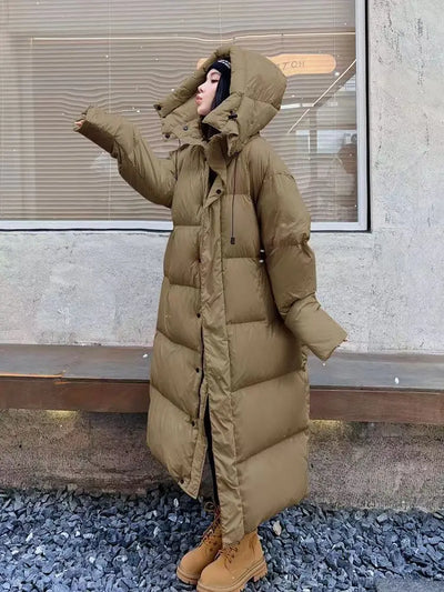 FELIN | Warm gefütterte Pufferjacke im langen Stil für Damen