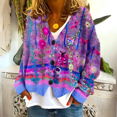 ELS | Modische Strickjacke in bunten Farben für Damen