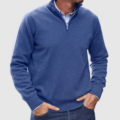 ARTHUR | Italienischer Kaschmirpullover für Männer mit Reißverschluss
