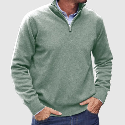 ARTHUR | Italienischer Kaschmirpullover für Männer mit Reißverschluss