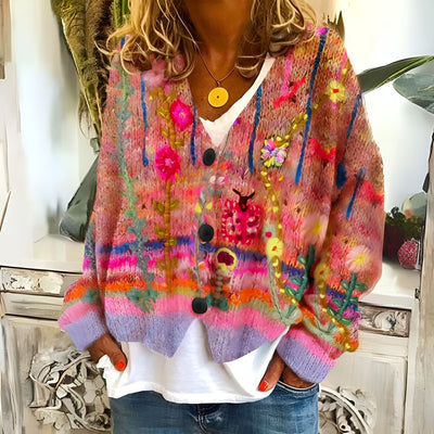 ELS | Modische Strickjacke in bunten Farben für Damen