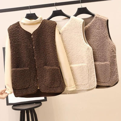 ELIZA | Warme Weste aus Teddyfleece für Damen