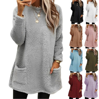 Felicia - Weicher Fleece-Pullover mit Taschen
