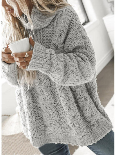 Darina - Oversize Rollkragenpullover aus weichem Strick