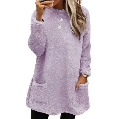Felicia - Weicher Fleece-Pullover mit Taschen