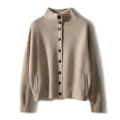 Fiona - Bequemer Rollkragenpullover mit Knopfleiste